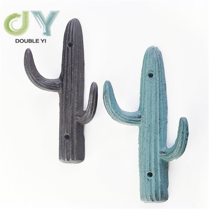 Metal Cactus Wall Mounted Coat Hook/ Living Room Decoration Coat Hook Towel Rack