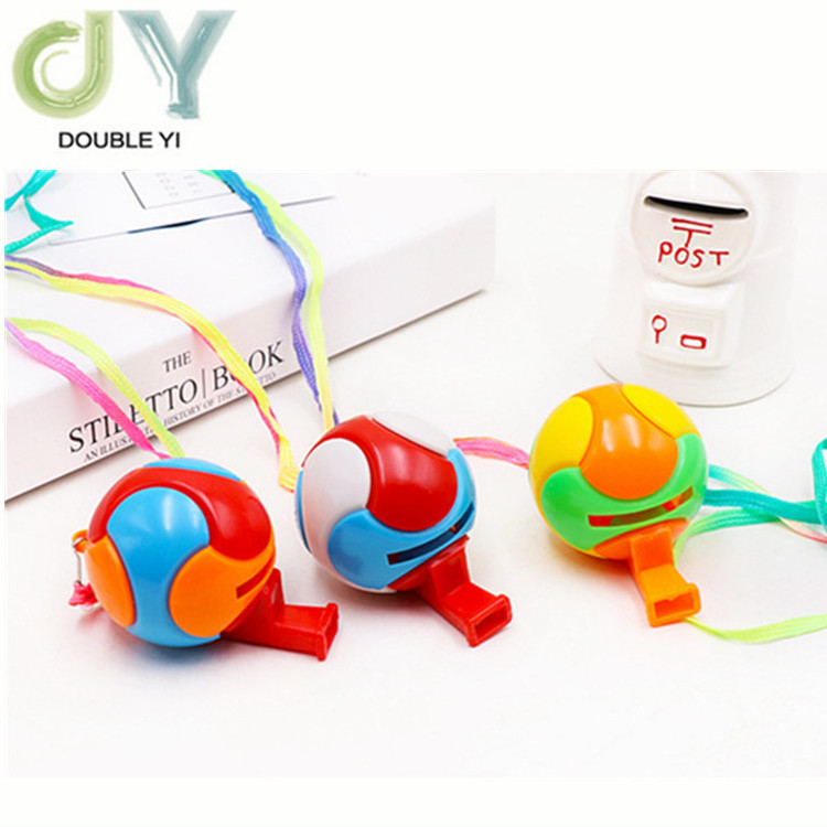 Colorful soccer shape plastic whistle  Football fan cheering  whistle Kids toy whistle