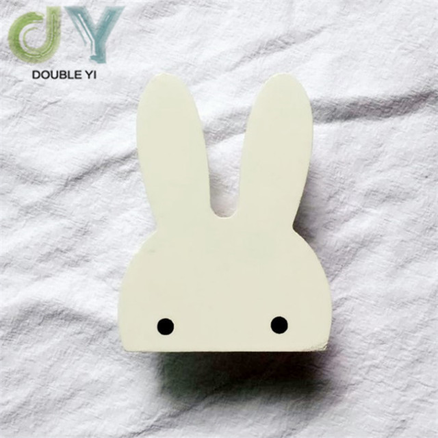 Rabbit wall decoration wood hook Kids Baby Room Nursery Decor Coat Hook / Antique Children's room cartoon hanging wood hook