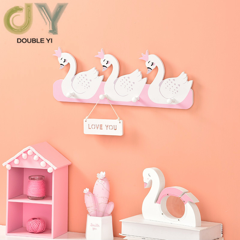 Kids Room Decorative Wooden Hooks Animals Natural Wood Hooks For Baby Boys Kids Nursery Room Storage Decoration