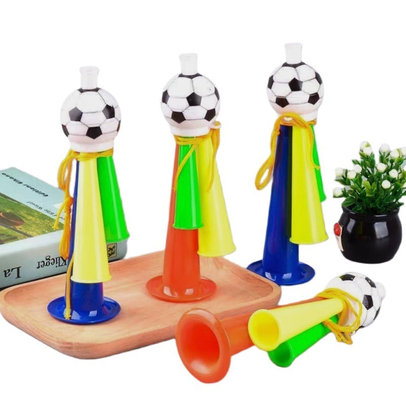 Wholesale Kids Plastic Football Trumpet Toy Air Horn Loud Noise Maker 3 Tones Trumpet Toys for Sporting Events