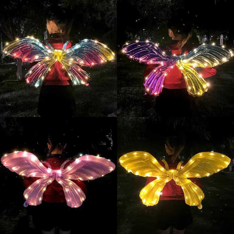 Electric Glowing Butterfly Wings Shiny Moving Fairy Wing For Kids Birthday Party Christmas and Halloween Dress Up