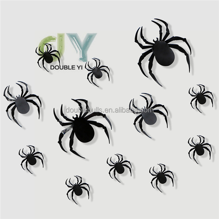 Wholesale Simulation Bat Spider 3D Sticker Halloween Wall Decoration Stickers