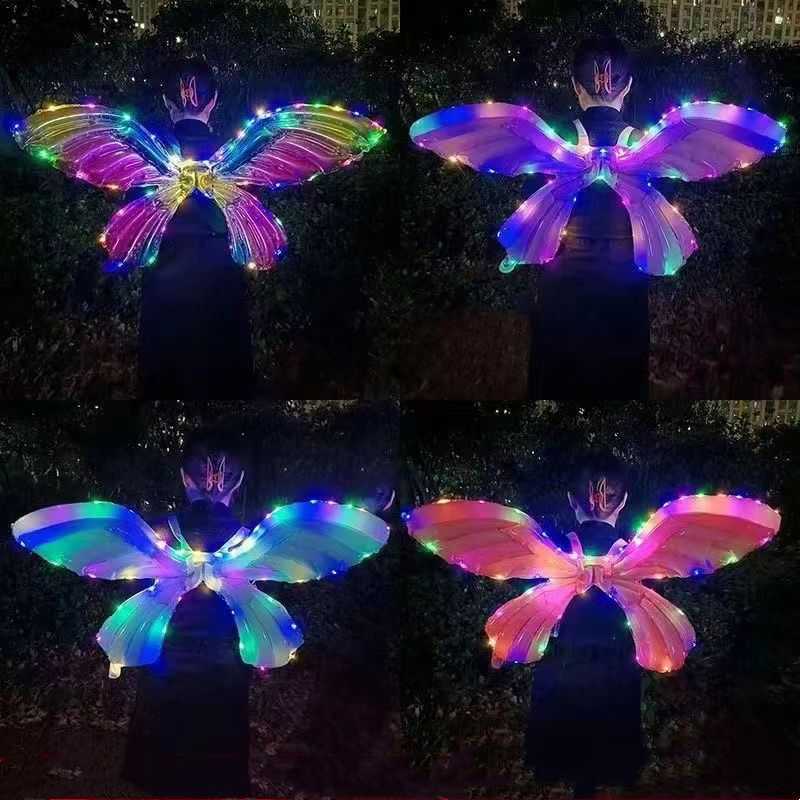 Electric Glowing Butterfly Wings Shiny Moving Fairy Wing For Kids Birthday Party Christmas and Halloween Dress Up