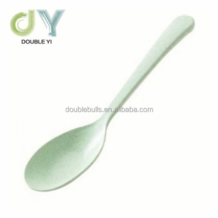 Wholesale high-quality cheap children's plastic spoon small advertising promotional wheat straw spoon