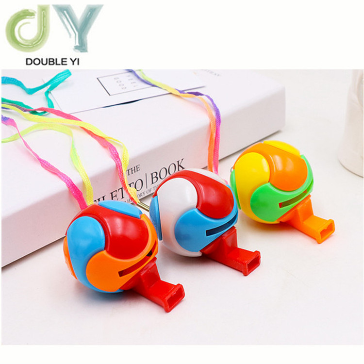 Colorful soccer shape plastic whistle  Football fan cheering  whistle Kids toy whistle