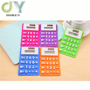 Candy color portable silicone calculator solar calculator