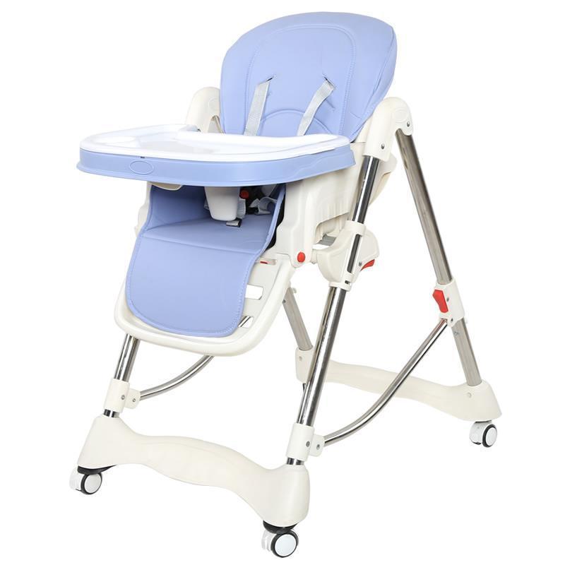 High Quality Multi Functional Plastic Metal Free Install High Chair Kids Dining Chair Leather Padded Seat