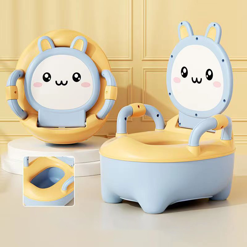 Portable Kids Cute Plastic Carton Duck Toilet For Baby Bathroom Toddler Child Potty Training