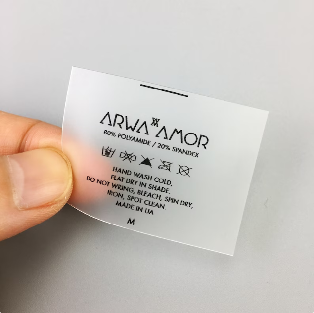 Eco-friendly Customized TPU wash care Label for Clothing Swimsuit