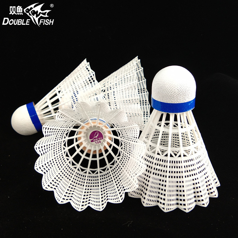 Wholesale Fiber Ball Head Durable Nylon Badminton Ball Shuttlecocks yellow white