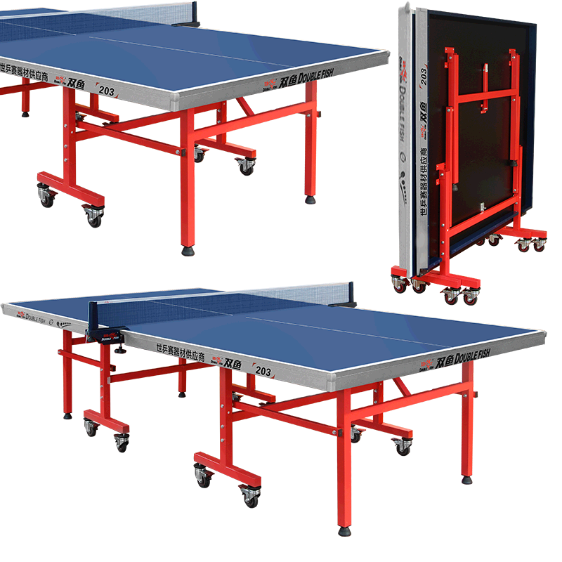 High Quality Custom Design 18Mm Thickness Indoor Folding Folded Double Foldable Pingpong Table Tennis