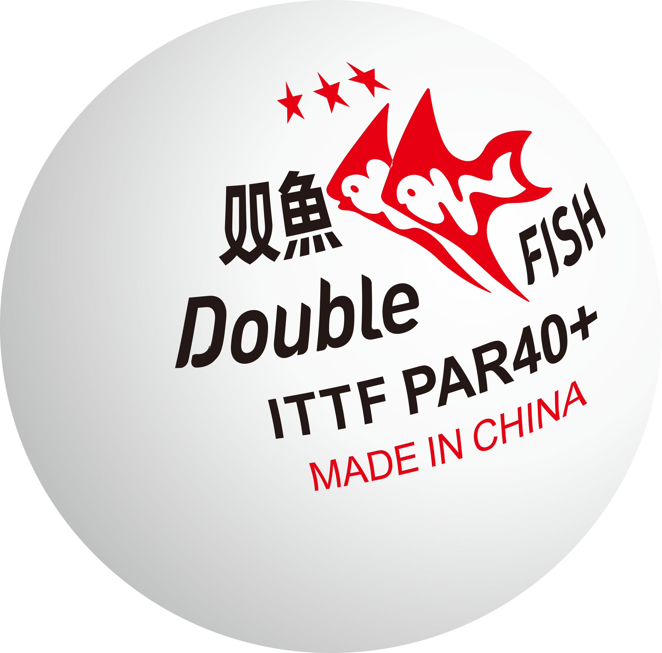 Paris Double Fish ABS Material 3 star  Ping Pong Balls 40mm V40+ Durable Table Tennis Balls with ITTF Approve