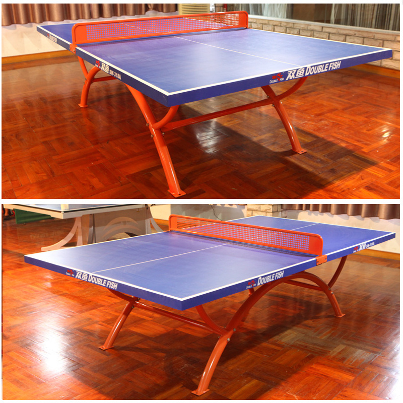 Double fish outdoor waterproof Ping pong Table, durable SMC table tennis equipment teqball table