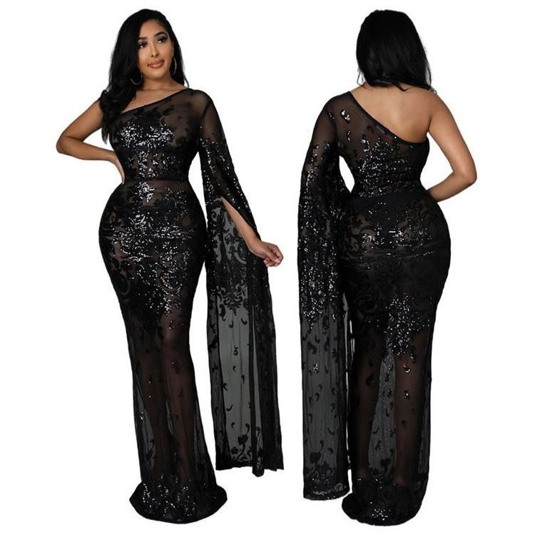 DGD091 Multifunctional Party Lady Evening Dinner Dress Sequin Dresses for wholesales