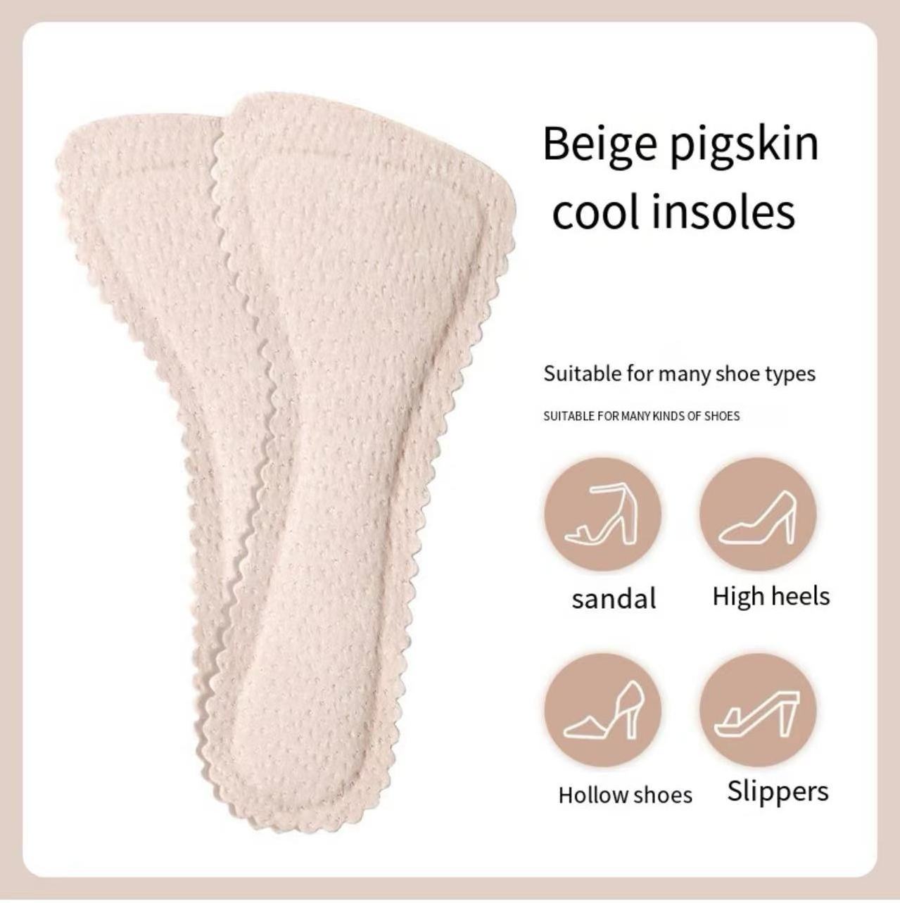 Sandals insole female summer breathable sweat anti-odor high heels pad non-slip seven cushion self-adhesive thin models