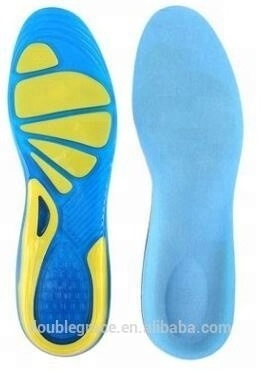 Silicon Gel thick soft and comfortable sport full size insole for shock absorption for men and women