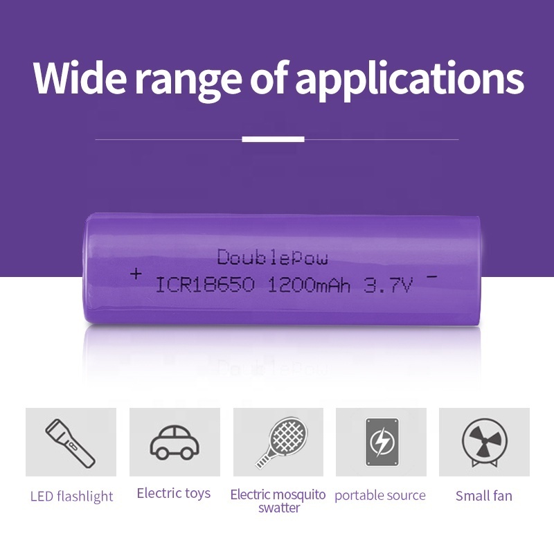 Best sale non used rechargeable lithium ion li-ion 18650 1200mah 3.7v flashlight battery in bulk