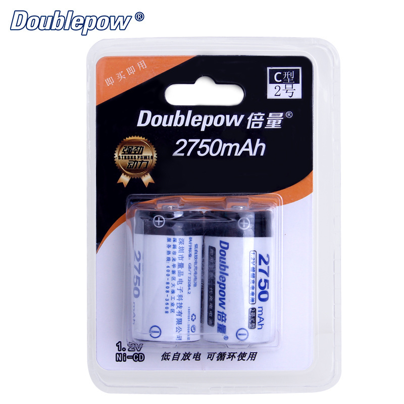 Doublepow 1.2V 2750mAh Ni-CD Rechargeable Battery Long-Lasting for Power Tools Toys Consumer Electronics and Boats