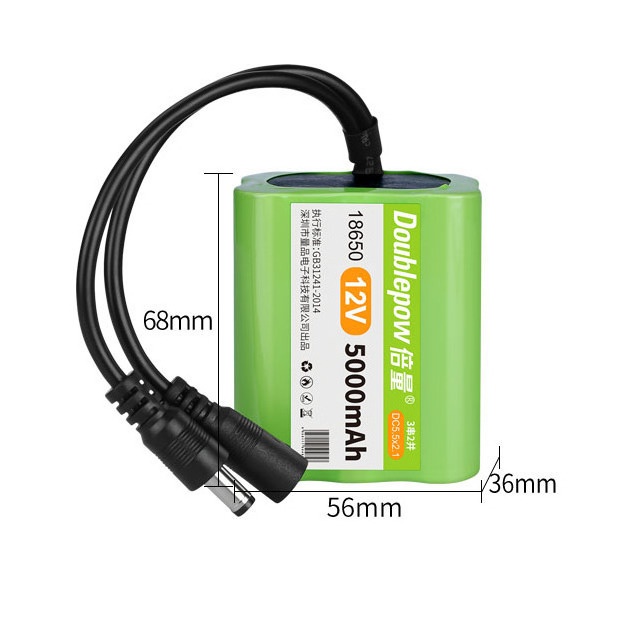 12v 5000mAh deep cycle rechargeable battery pack lithium ion 18650 12v battery