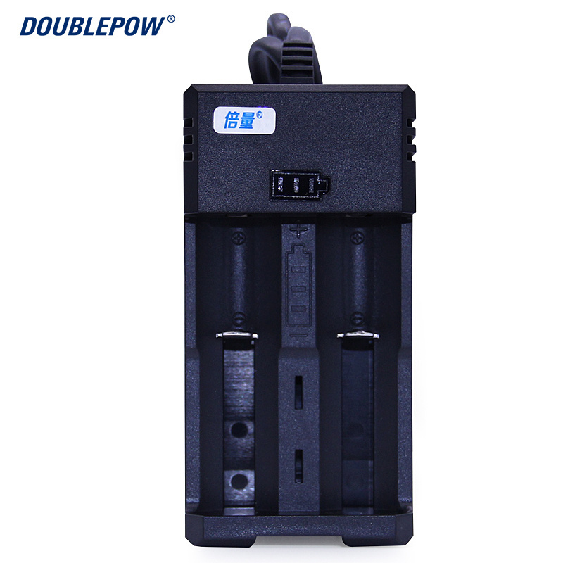 Doublepow K65 Battery Charger 5W QC3.0 2 Slots for 3.7V 18650 26650 26500 Rechargeable Li-ion Battery OCP Protection