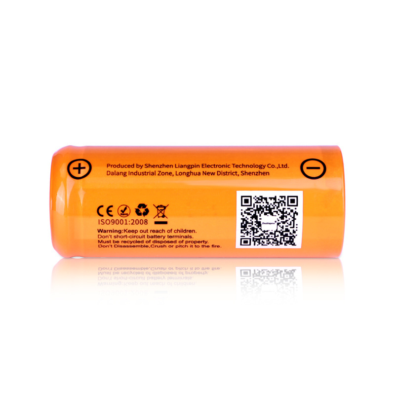 Doublepow Rechargeable lithium ion 3.7V 9250mWh cylindrical 26650 li ion rechargeable battery for flashlights