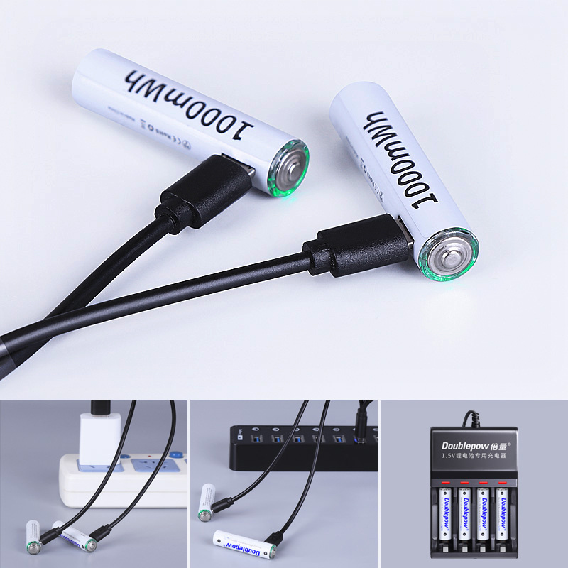 Best price wholesale rechargeable 1000mWh 1.5V lithium AAA battery with micro usb for sale