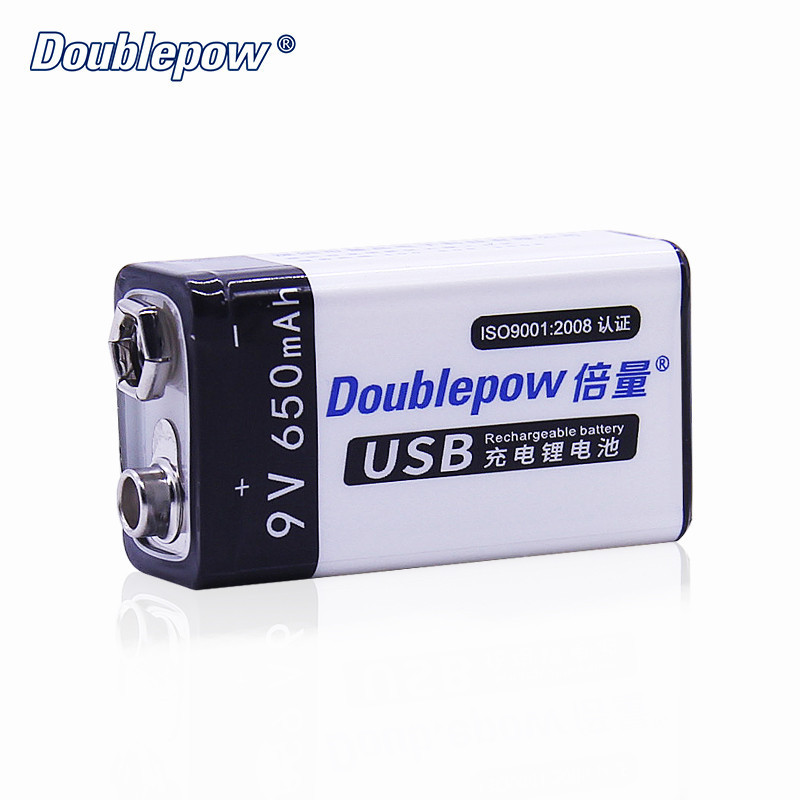 Customized 9V 650mAh LIPO Battery Rechargeable 400mAh and 700mAh RC Battery with Metal Housing USB Wrapper Prismatic Size