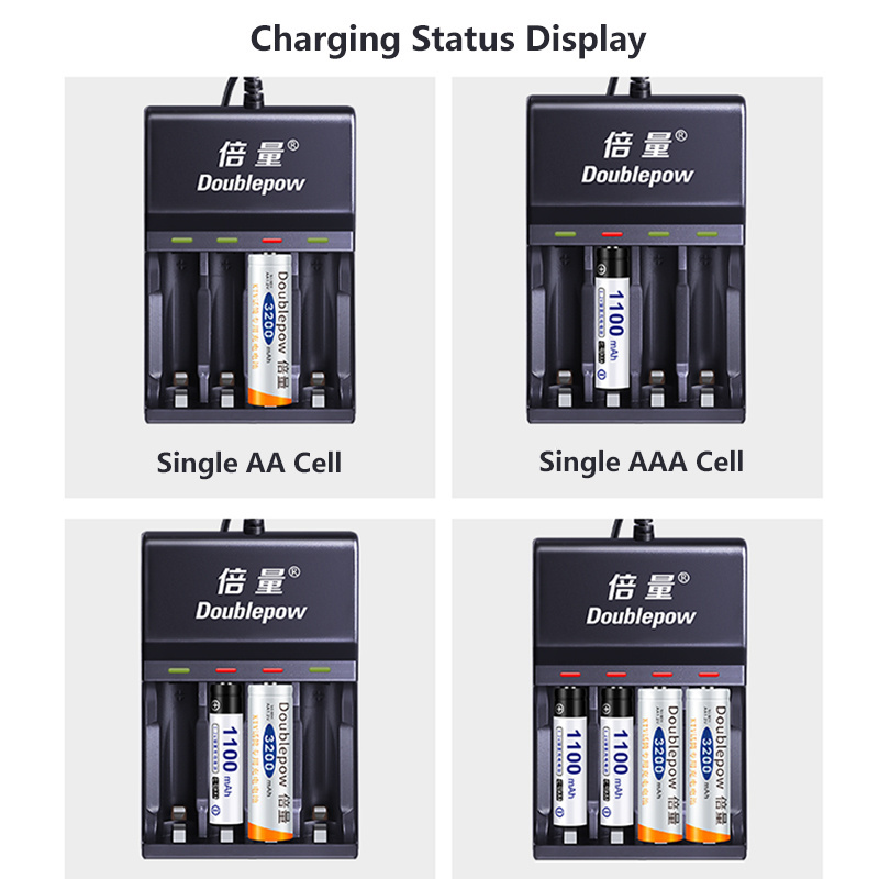 Standard Battery charger 4 slots USB LED display smart Rapid Charger for 1.2V AA/AAA Ni-MH/Ni-CD Rechargeable Battery