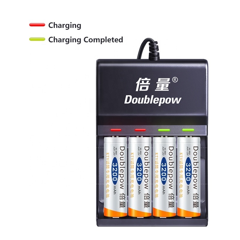 Standard Battery charger 4 slots USB LED display smart Rapid Charger for 1.2V AA/AAA Ni-MH/Ni-CD Rechargeable Battery