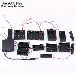 DIY Plastic AA AAA Battery Holder Case Box With Cover and ON/OFF Switch