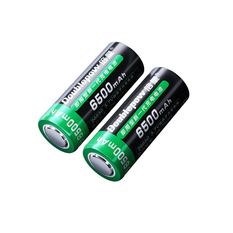 Doublepow 3.7V 26650 Cylindrical Lithium Ion Battery 6500mAh Rechargeable Li-ion for Forklift and Energy Storage at Home