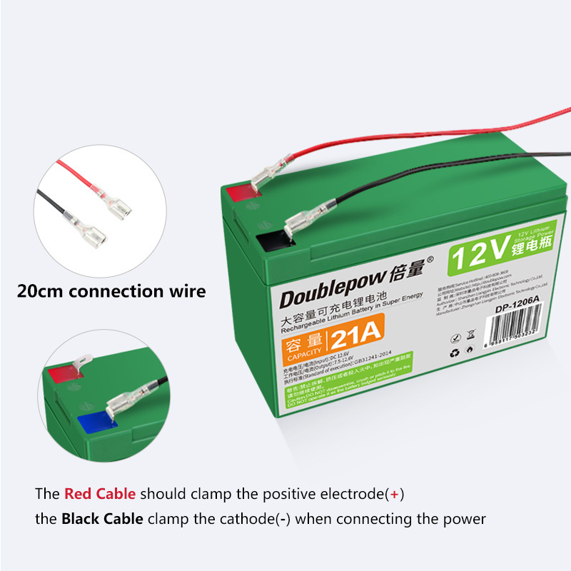 Doublepow 12V 6Ah Li Ion Battery Pack 18650 Lithium Ion Rechargeable Battery Emergency Power Supply Portable Power Stations