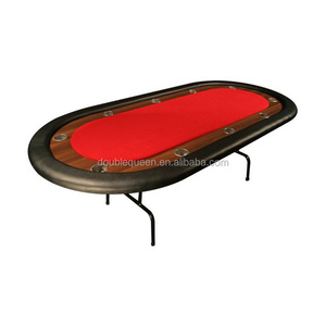 red velvet cloth oval texas holdem poker table with strong legs