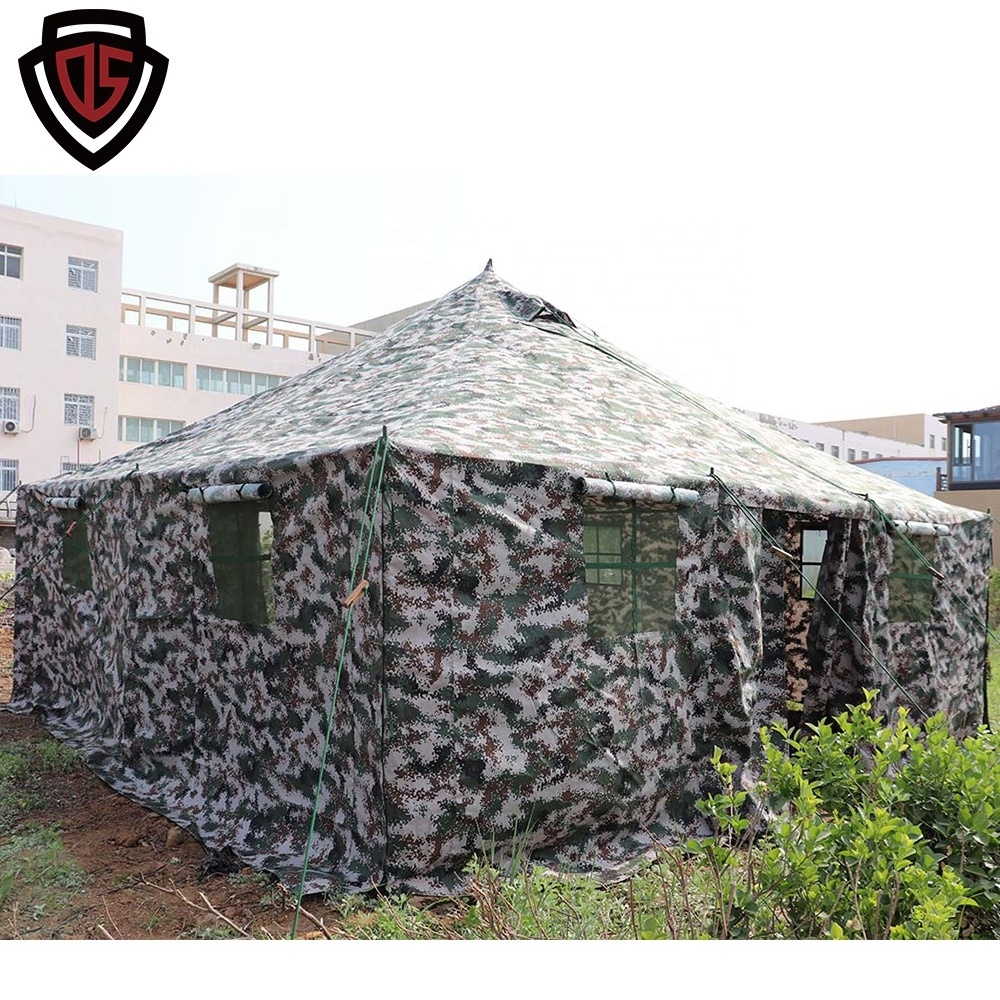 Double Safe Custom Winter Waterproof Canvas 10 Man Camouflage Big Camping Outdoor Rescue Disaster Relief Tents Sale