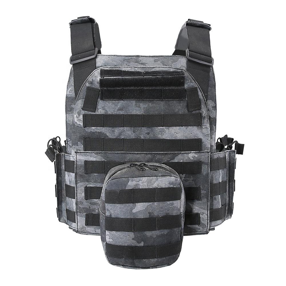 Double Safe Custom Multi-functional  Vest Outdoor Hiking Tactical Camouflage Tactical Camo Vest For Men