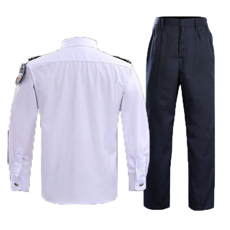 Double Safe Work Wear Suit Long Sleeve White Private Security Uniform Suit Security Clothing  Security Guard Uniforms