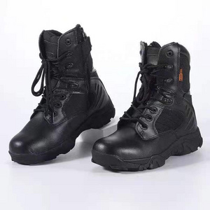 Double Safe Hot Mens Full Grain Leather Non Slip Outdoor Jungle Hiking Waterproof Rubber Tactical Combat Boots for men