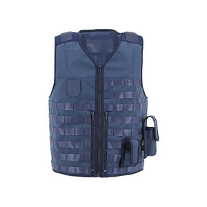 Doublesafe Custom Fashion Blue Daily Weight Fishing Hiking Concealable Detachable Breathable Security Molle Combat Tactical Vest