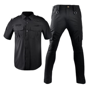 Double Safe wholesale Custom Short Sleeve security Uniform Suit Security Clothing  Security Guard Uniforms