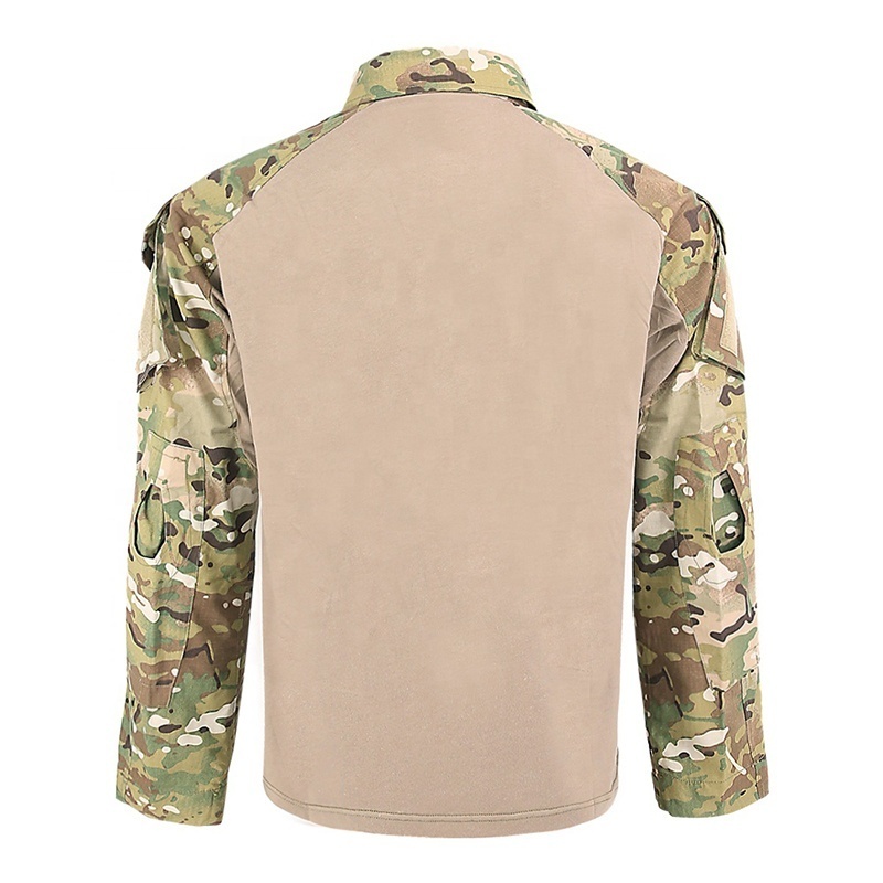 Double Safe Custom woodland camouflage long sleeve tactical  shirt g3 tactical pants uniform security frog suit