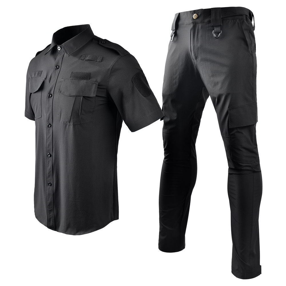 Double Safe wholesale Custom Short Sleeve security Uniform Suit Security Clothing  Security Guard Uniforms