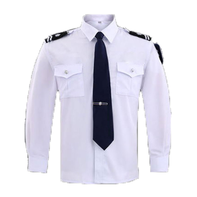 Double Safe Work Wear Suit Long Sleeve White Private Security Uniform Suit Security Clothing  Security Guard Uniforms