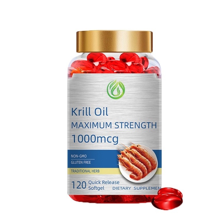 GMP Factory oem krill oil Softgels capsule  halal food supplement