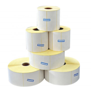 Semi-Gloss Self Adhesive Roll Color Coded Dot Blank Circle Round Direct Thermal Sticker Label For Printer