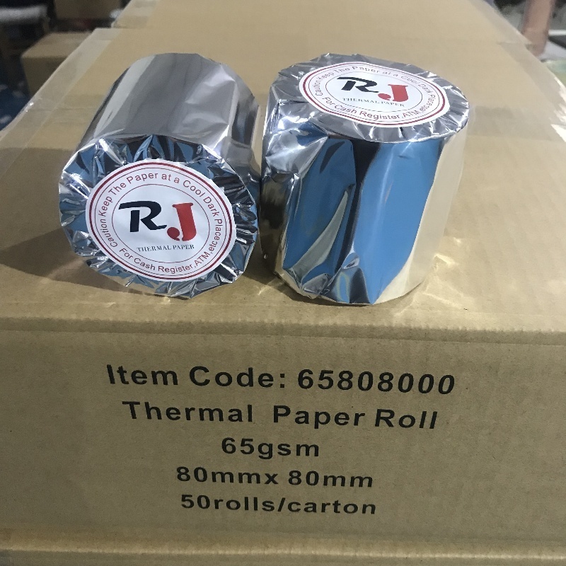 Factory Sale 48gsm Cash Register Paper 80x80 Thermal Paper Rolls Used for Supermarket Bank