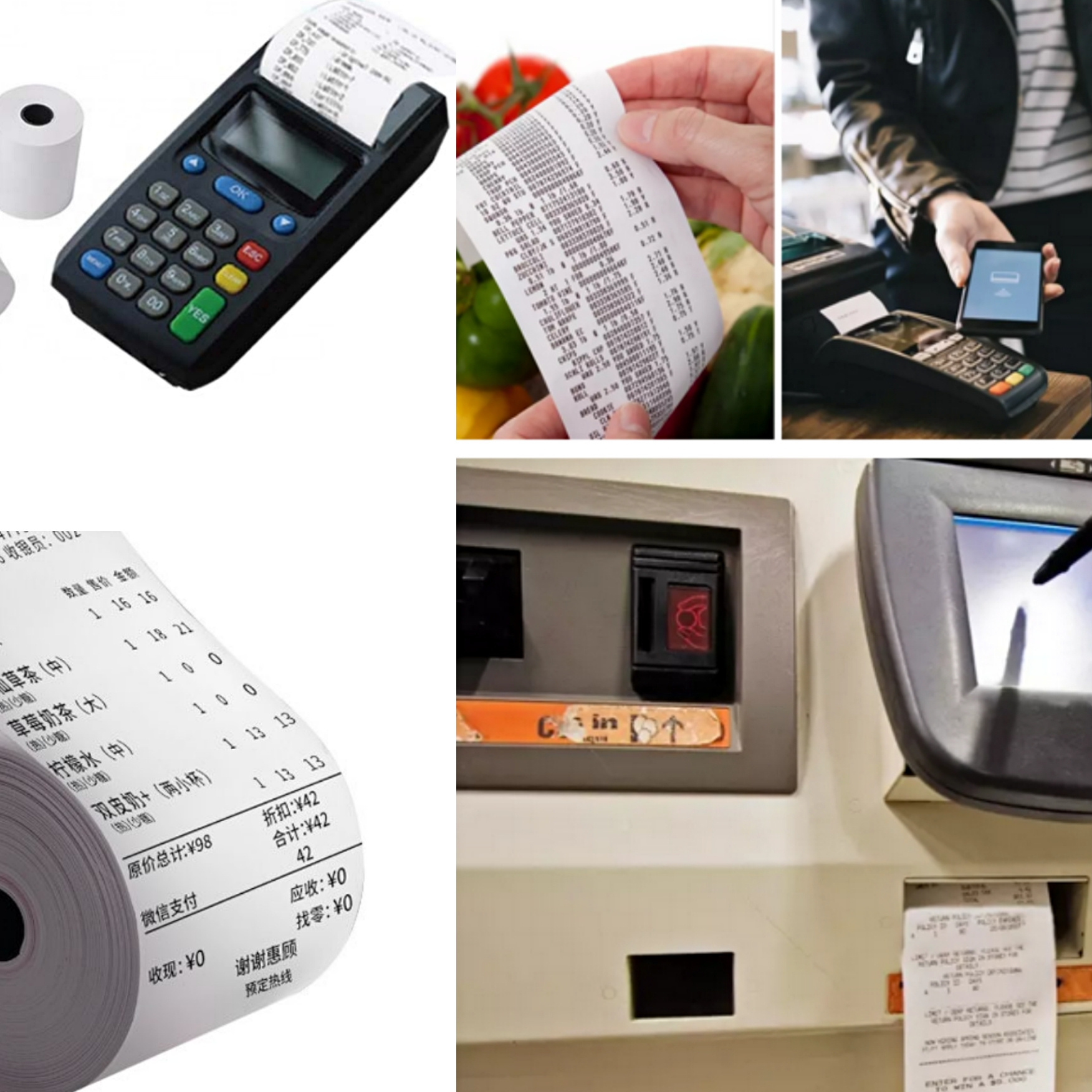 Wholesale 80x80mm Cash Register Paper 80x80 Thermal Paper Rolls Manufacture Customized 3 1/8 X 230 Thermal Paper Receipt Rolls