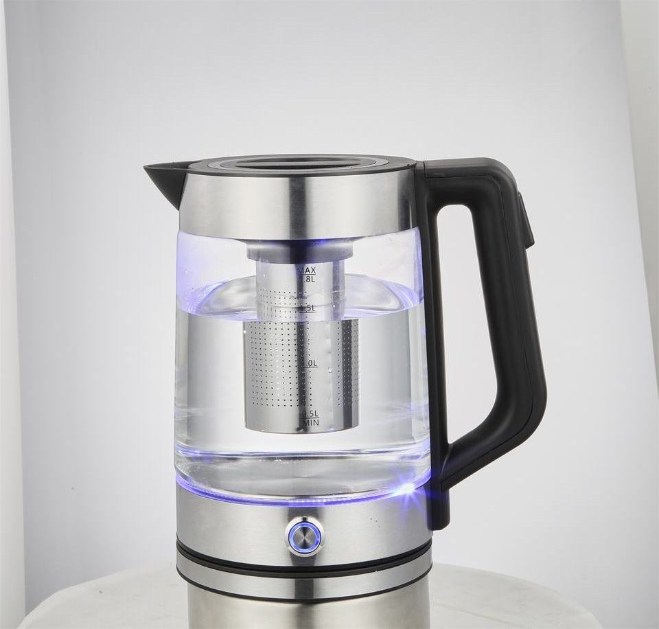 Hot 1.8L Hotel Tea and Coffee Tray With Kettle Water Boiler Electric Kettle Timemore Kettle with LED Light