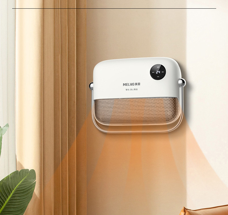 Portable Customized Handy Ceramic Space Heater Mini Fan Wall Mounted Electric Heater 26/1000W/2000W OEM PTC remote/knob control