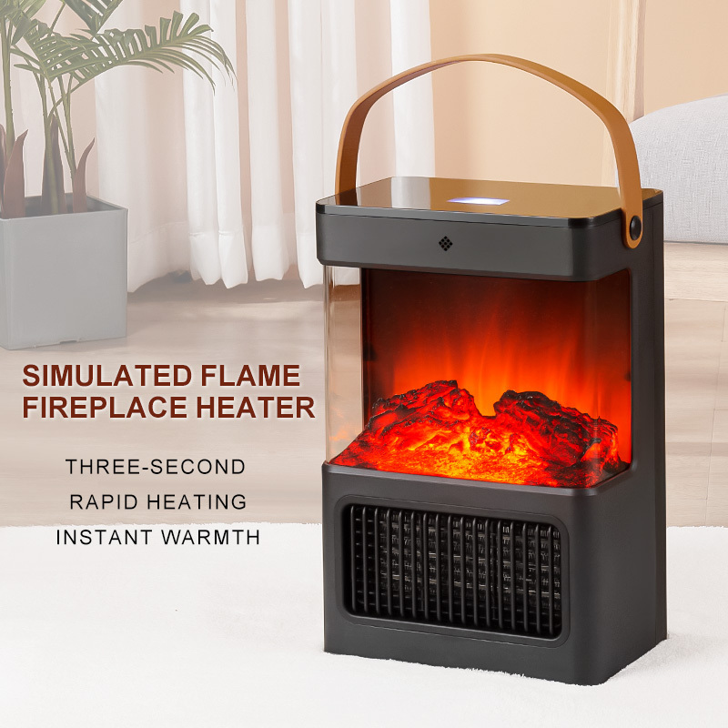 1400W/2000W Flame Simulation Fan Heater Customized Electric Mini Portable Ceramic PTC Space Electric Fireplace Heater